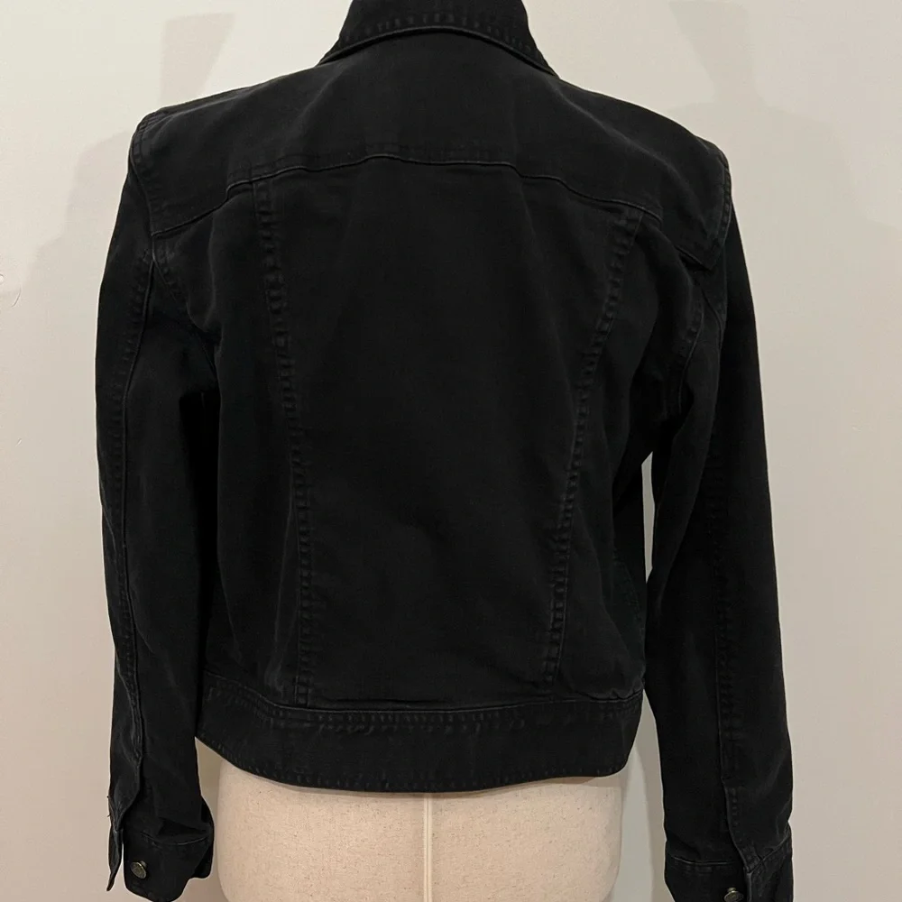 LAUREN RALPH LAUREN Black Cotton Jean Jacket - Picture 2 of 13